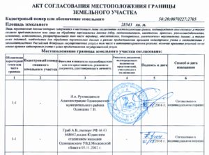 Акт межевания земельного участка образец 2020 росреестр