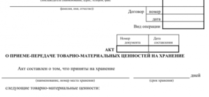 Акт приема передачи тмц между организациями