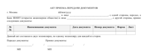 Акт сдачи документов в архив