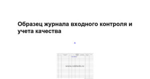 Акт входного контроля образец бланк