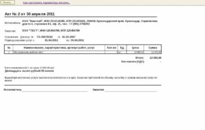 Акты об оплате аренды за нежилое помещение