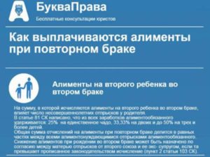 Алименты на 2 детей от разных жен сколько процентов