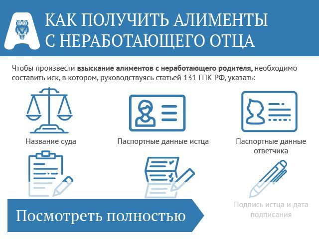 Алименты с неработающего отца в 2019 году &mdash; правила взыскания