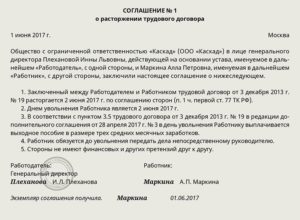 Аннулирование соглашения о расторжении трудового договора