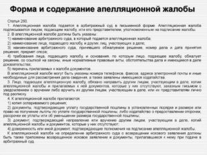 Апелляционная жалоба краткая образец бланк