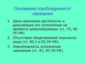 Безусловным освобождением от наказания признается освобождение при котором