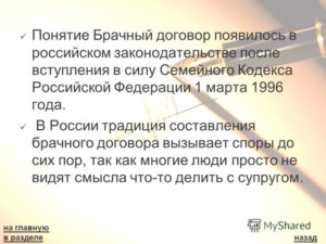 Брачный договор Семейный кодекс РФ