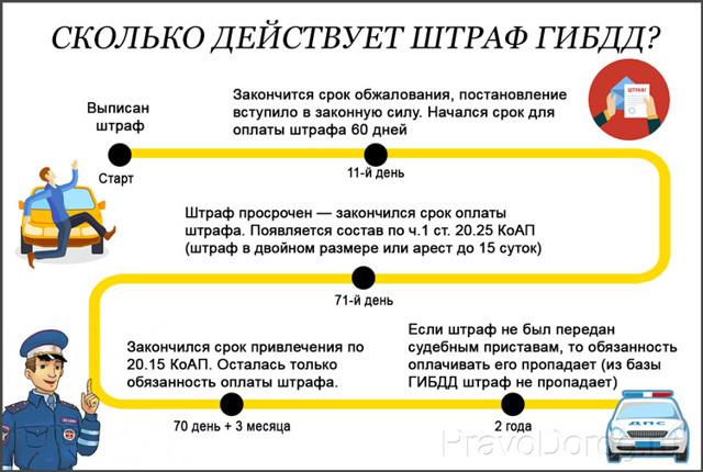 Через сколько сгорают штрафы гибдд после нарушения