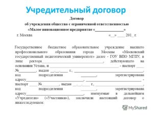 Что такое учредительный договор
