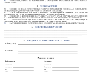 Договор целевого займа образец бланк