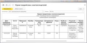 Договор на предрейсовый медицинский осмотр водителей образец бланк