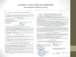 Договор оказания туристических услуг образец бланк