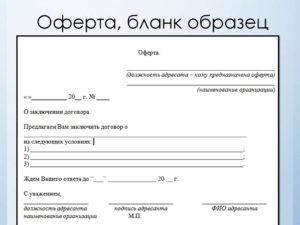 Договор публичной оферты образец бланк