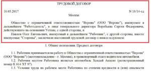 Договор, трудовой, с водителем