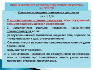 Досрочное снятие условной судимости если есть дополнительное наказание