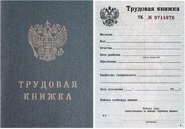 Дубликат трудовой книжки: образец заполнения, оформление