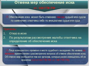 ГПК РФ обеспечение иска