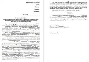 Ходатайство о привлечении третьего лица образец бланк