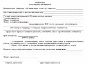 Ходатайство о проведении строительной экспертизы образец бланк