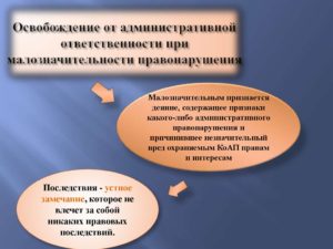 Ходатайство об освобождении от административной ответственности в связи с малозначительностью