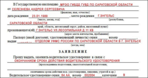 Ходатайство в гаи образец бланк