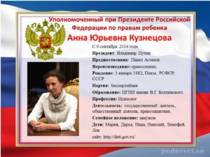 Информация о деятельности уполномоченного по правам ребенка в москве