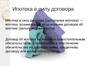 Ипотека в силу договора