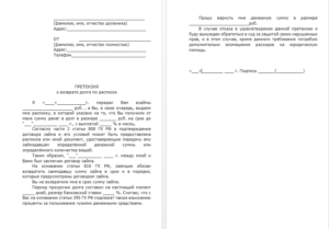 Иск по расписке образец бланк