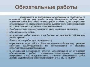 Исправительные работы заключаются в выполнении осужденным в свободное