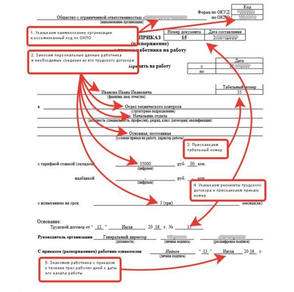 Как должен проходить порядок приема на работу
