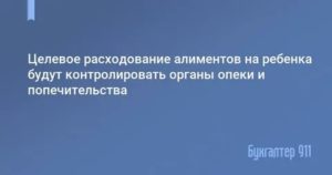 Как Контролировать Расход Алиментов на Ребенка