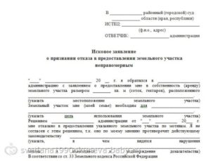 Как написать отказное заявление на садовый участок