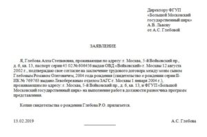 Как написать заявление на разрешение