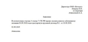Как Написать Заявление Находясь на Испытательном Сроке