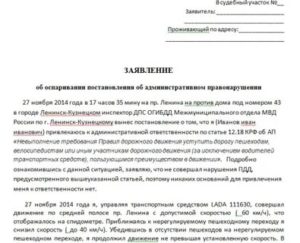 Как написать заявление в полицию об административном правонарушении
