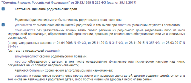Как осуществляется лишение отцовства в россии