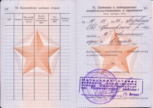 Как отличить белый военный билет от других билетов