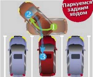 Как парковаться задом между двумя машинами?
