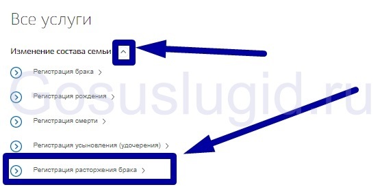 Как подать на развод через госуслуги (через интернет)