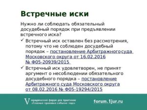 Как подать встречный иск