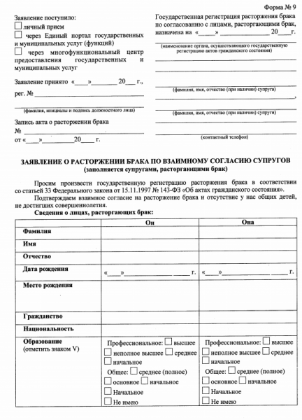Как подать заявление на развод в загсе без мужа &mdash; документы и оформление