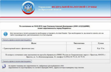 Как получить налог на автомобиль через интернет?