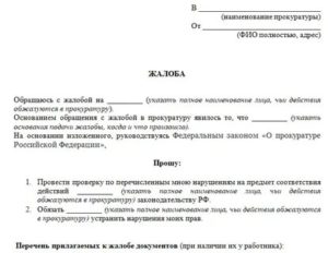 Как правильно оформить заявление в прокуратуру с просьбой провести проверку