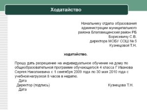 Как правильно писать ходатайство образец директору