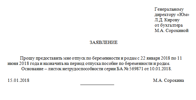 Как правильно заполнить заявление на отпуск в 2019 году