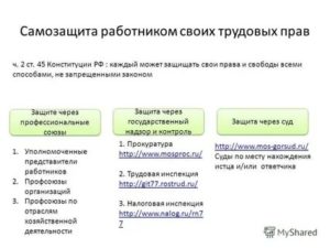 Как Работник Может Защитить Свои Права