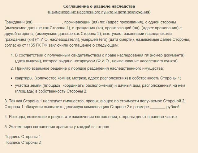 Как распределяется наследство без завещания между родственниками