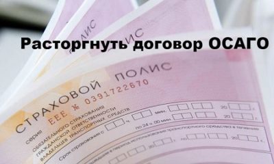 Как расторгнуть электронный полис ОСАГО через интернет?