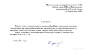 Как составить ходатайство в суд образец