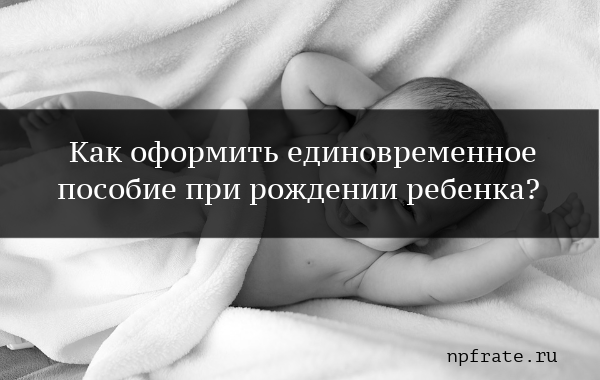 Как составить заявление на получение разовой выплаты при рождении ребенка